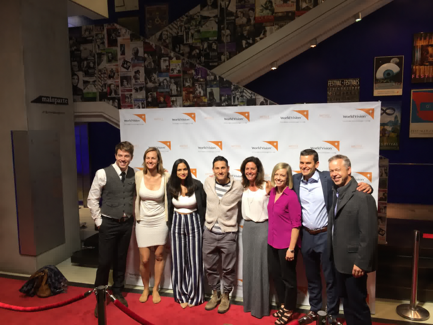 The Kili Climb 4 Kids team on the World Vision red carpet at the film's premiere