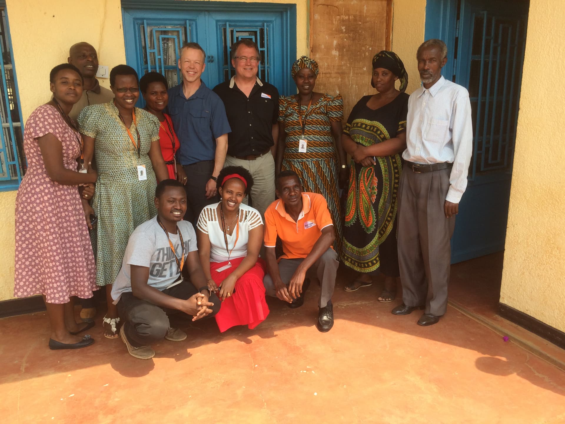 The visiting team with World Vision's local staff and community leaders